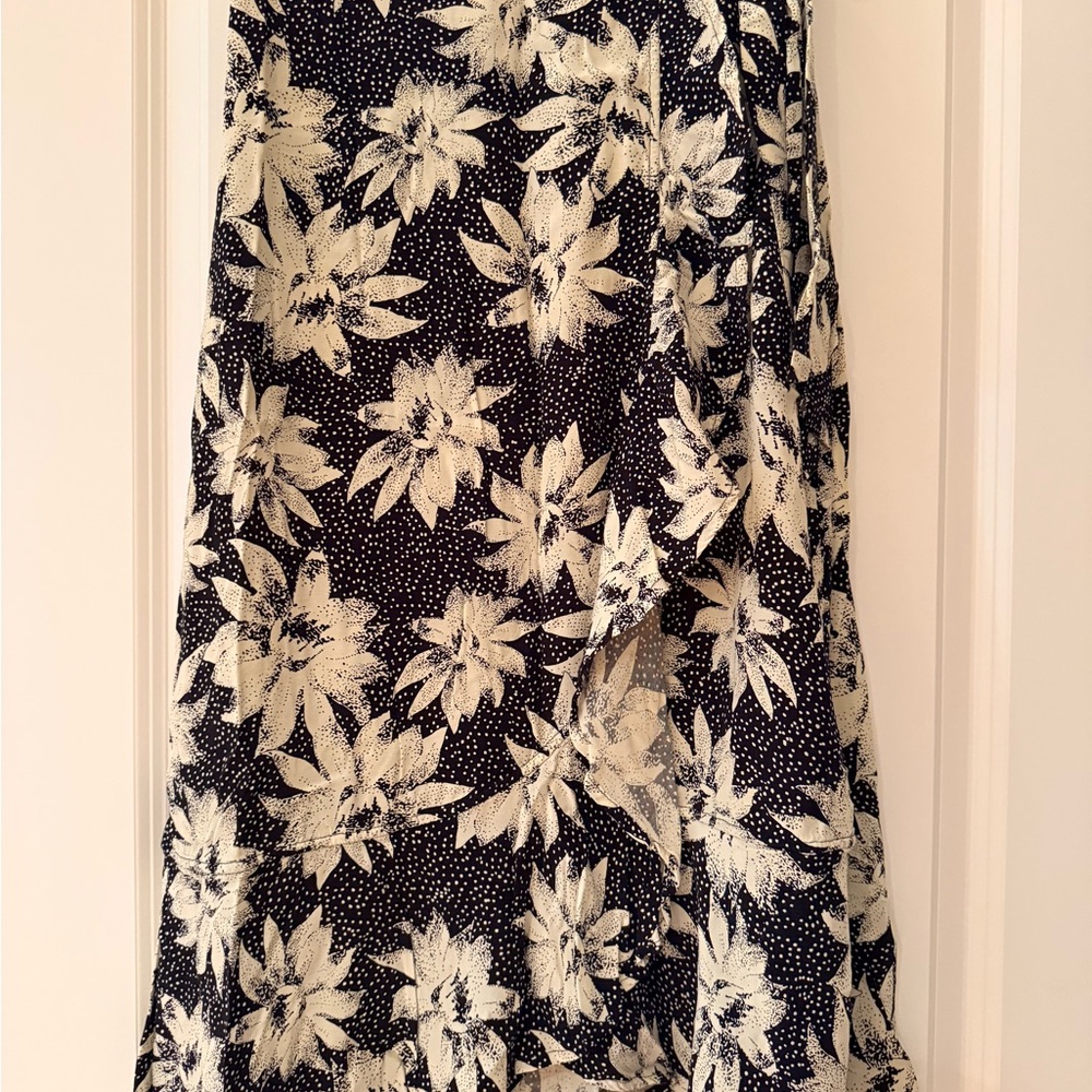 Whistles Black and White Floral Skirt